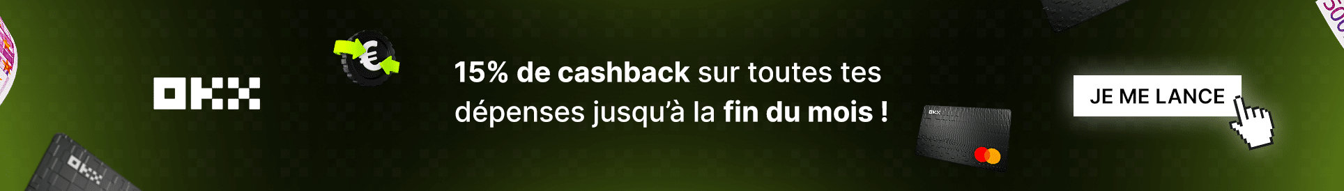 Bannière cashback OKX