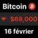 btc bitcoin chute 68 fed semaine
