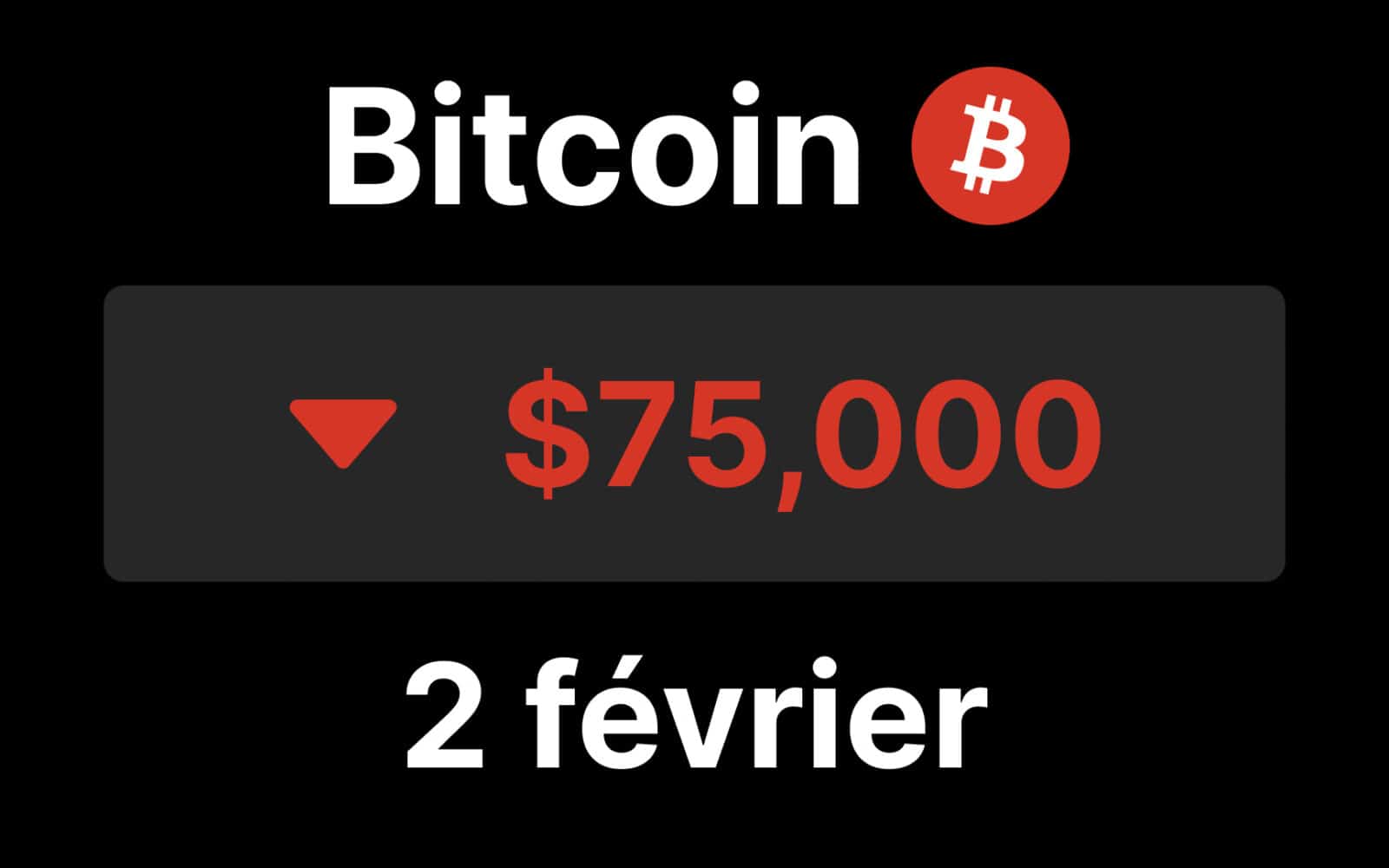 btc bitcoin chute 75 strategy