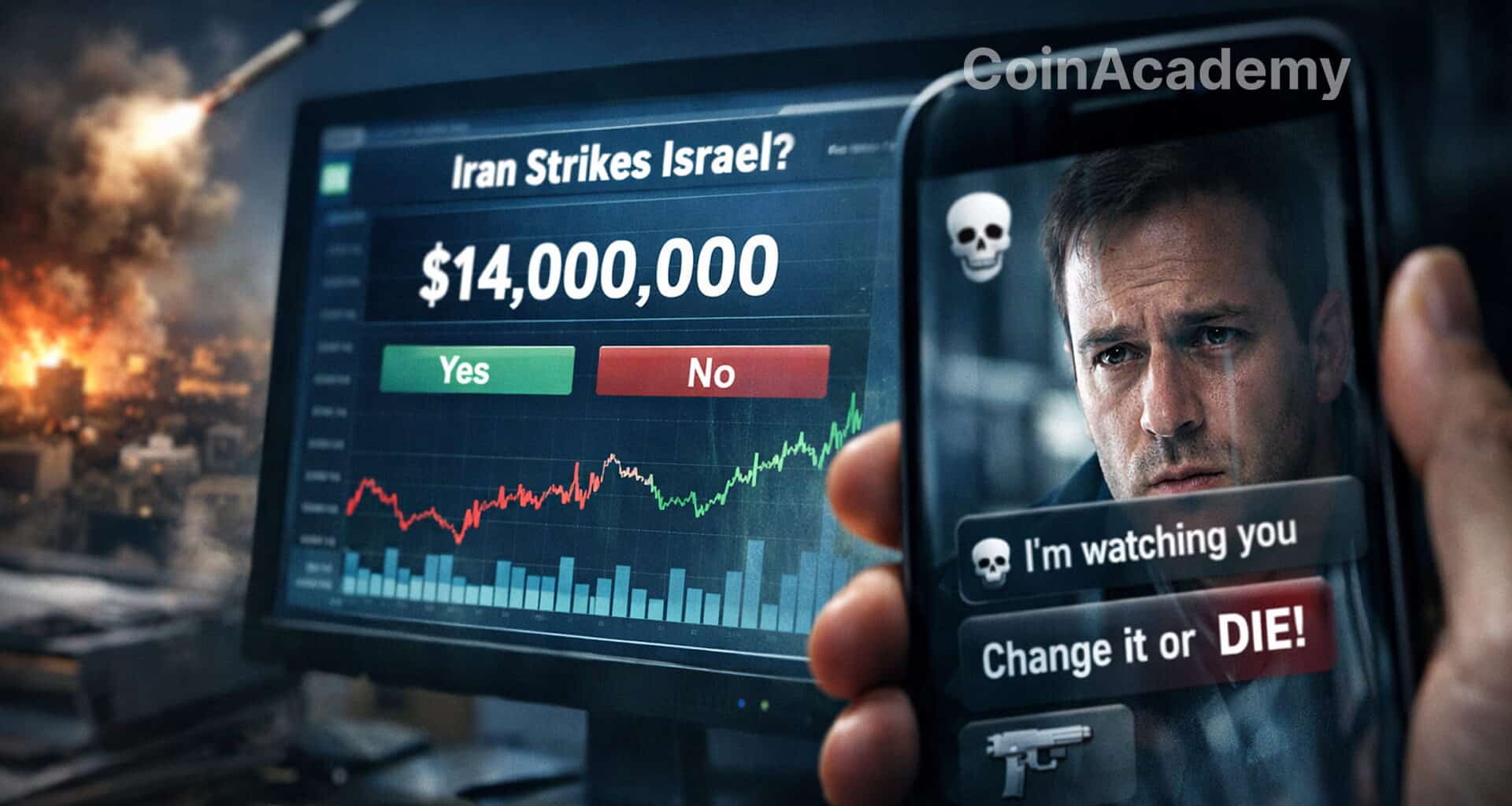 Polymarket menace journaliste israel iran