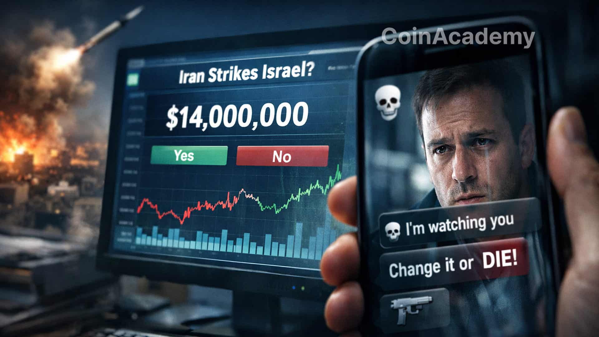 Polymarket menace journaliste israel iran