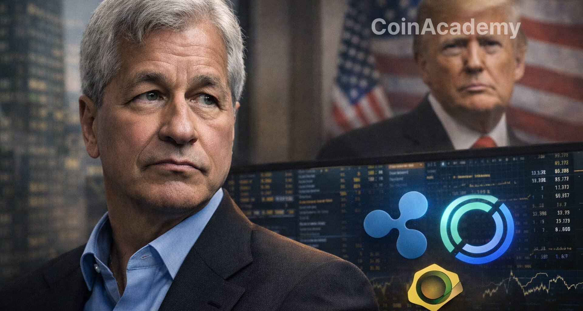 Trump jamie dimon bpi banques proces occ crypto chartes