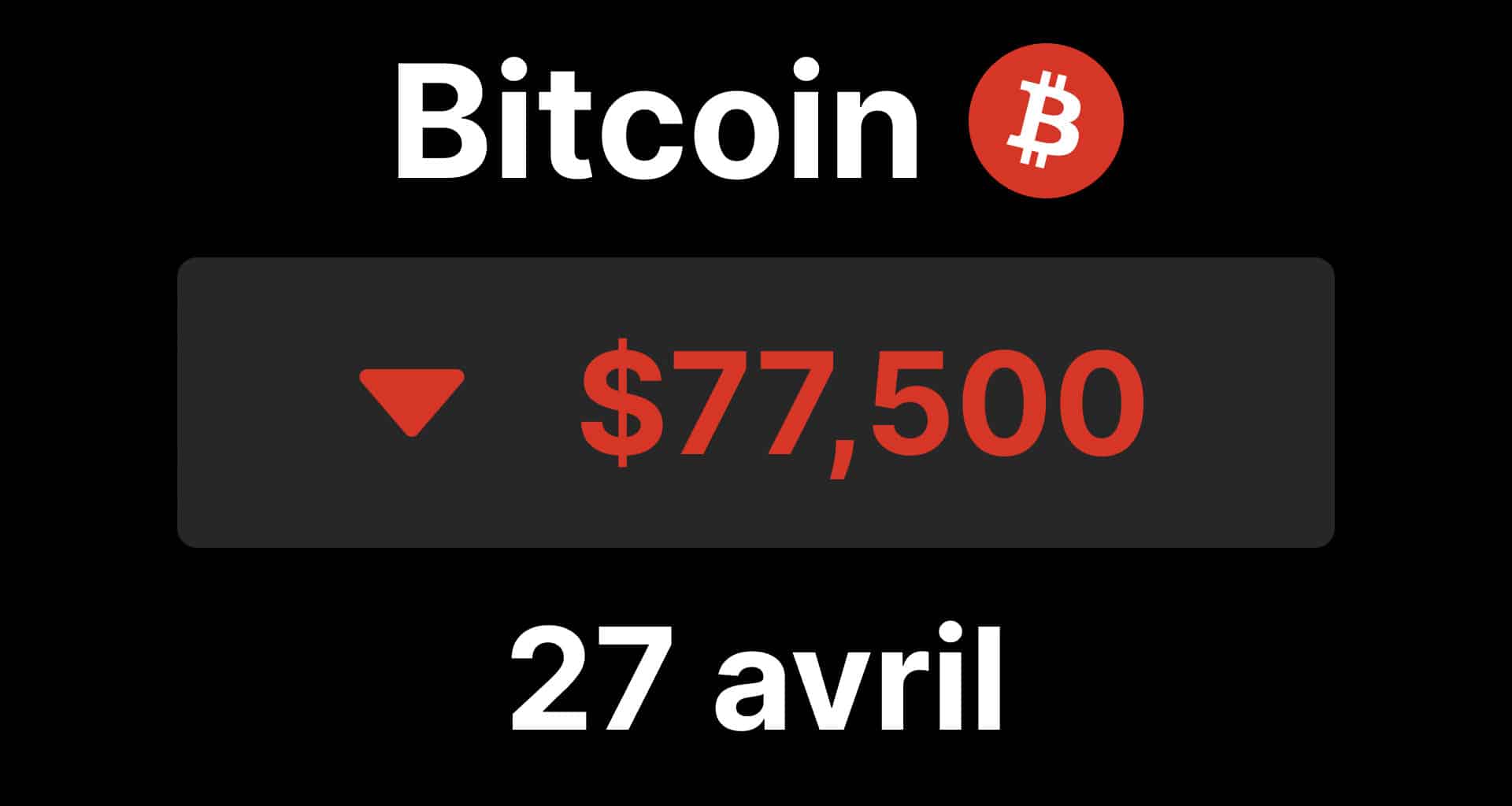 Bitcoin btc chute 79 mur