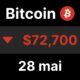 Bitcoin btc chute sous 73 ibit blackrock