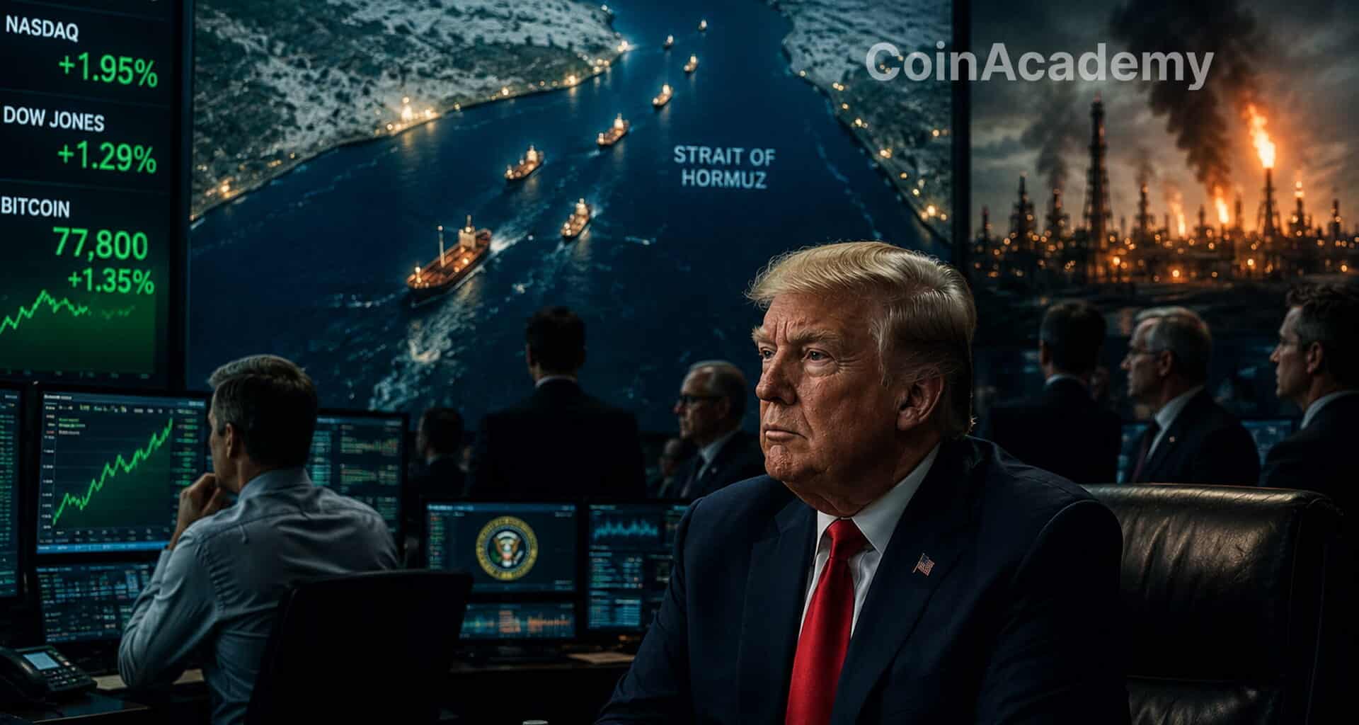 Trump iran usa crypto actions chute hausse accord paix