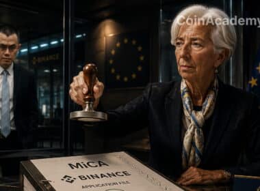 Binance lagarde mica bloque dossier licence agrement