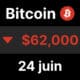 Bitcoin btc chute 62 vente actions tech ia