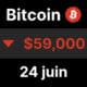 Bitcoin btc sous 60 rebond