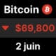 Btc bitcoin chute sous 70 vente strategy
