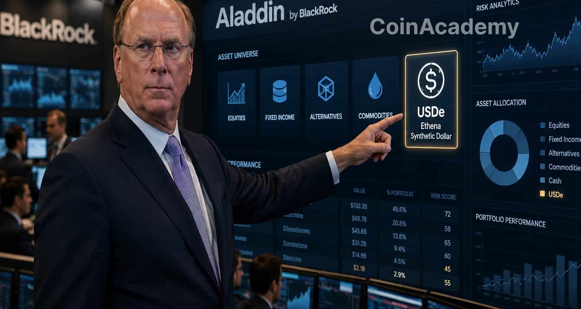 Larry fink blackrock aladdin ethena usde