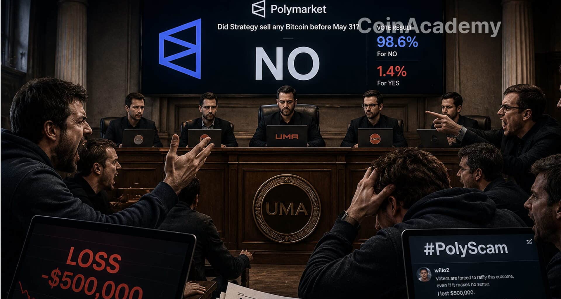 Polymarket uma vote non vente bitcoin strategy