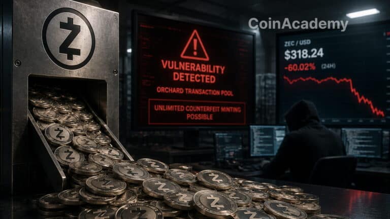 Zcash zec faille critique chute 60