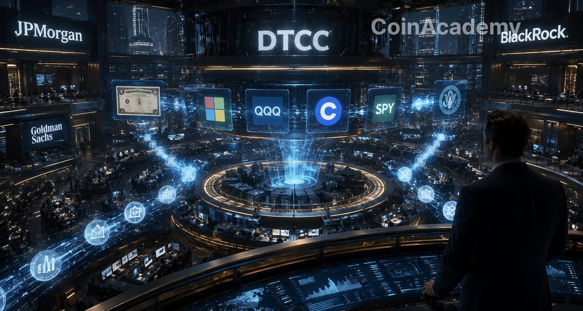 Dtcc actions tokenisees blackrock jpmorgan