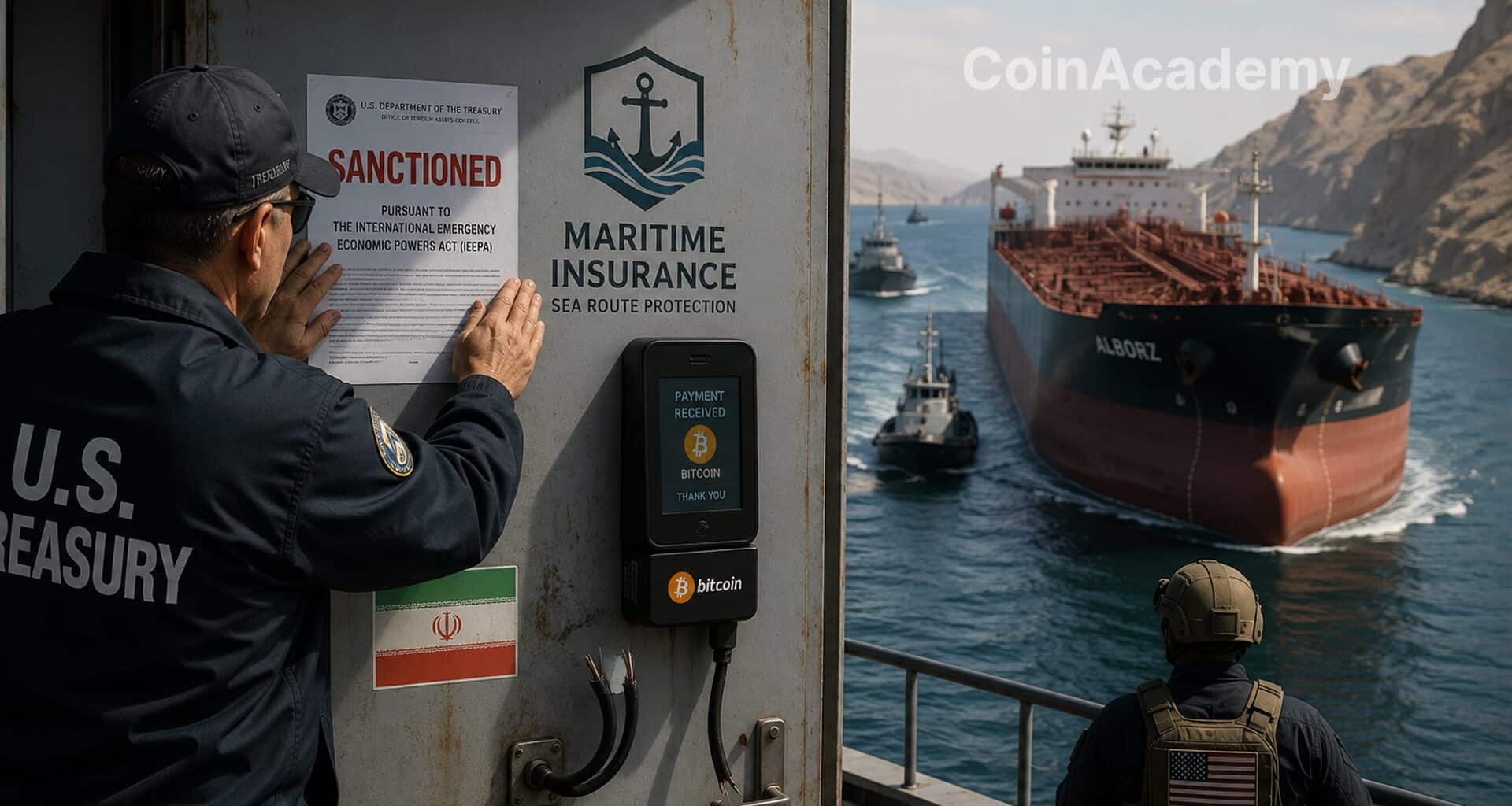 Iran ormuz us sanction assurance bitcoin