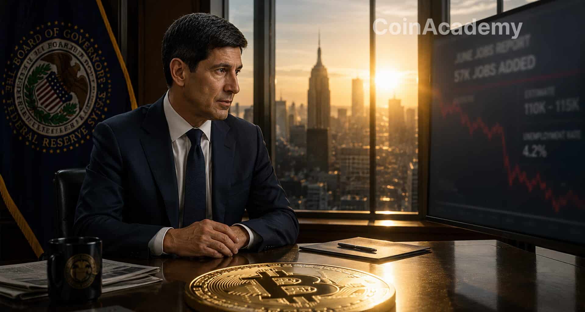 Kevin warsh fed emploi us juin bitcoin