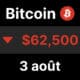Bitcoin btc chute sous 63 coldcard