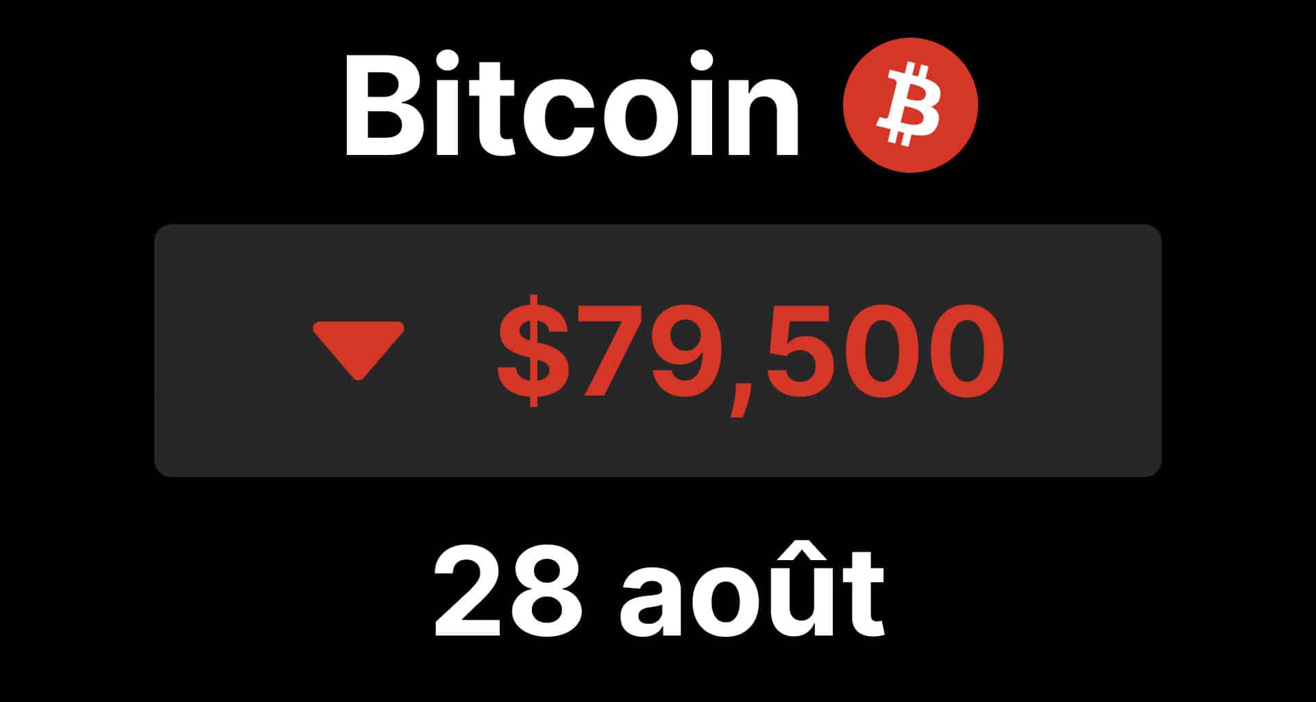 Bitcoin btc sous 80