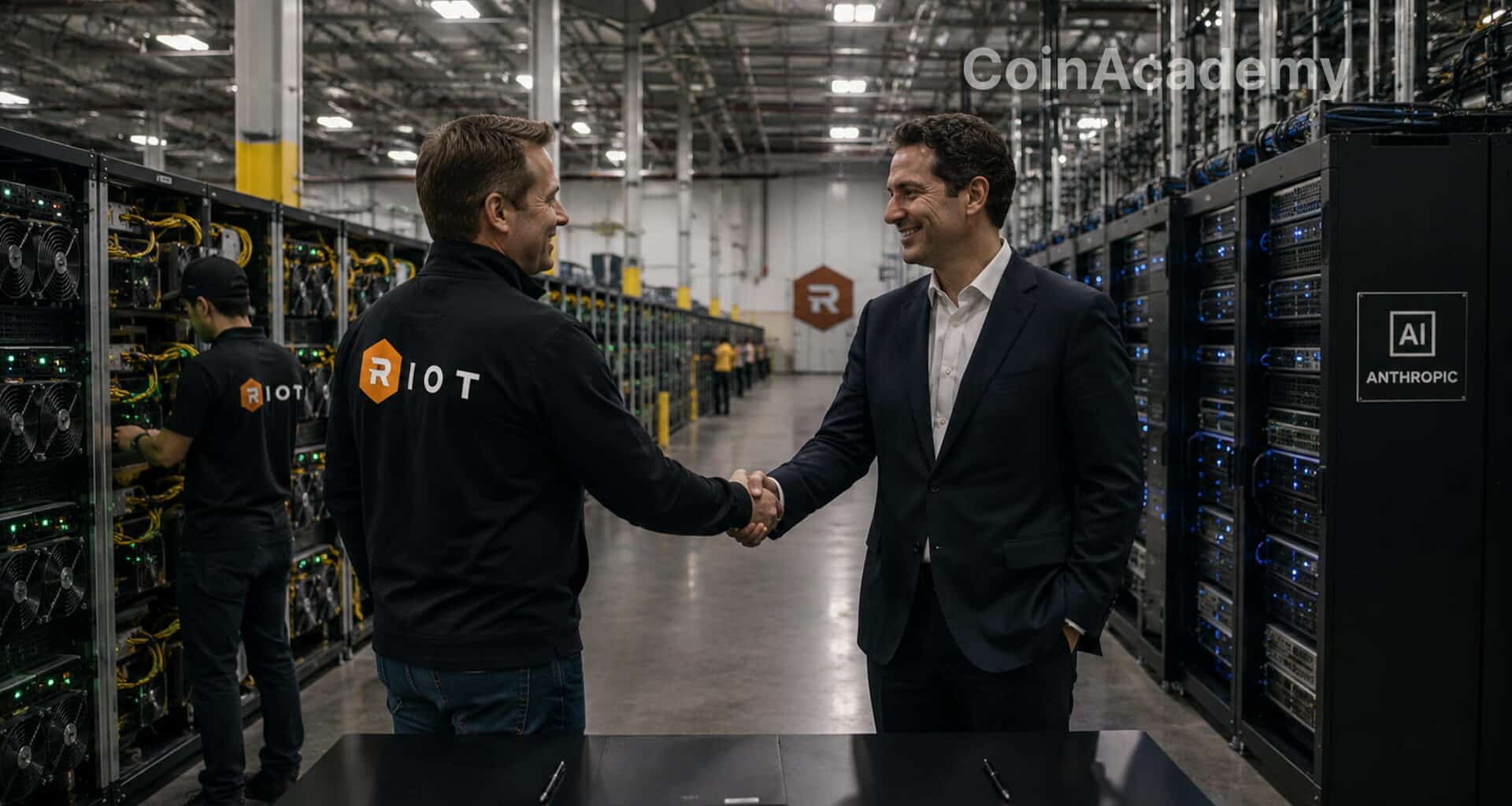 Riot platforms bail 9 milliards ia anthropic