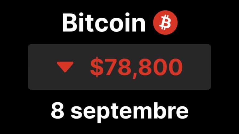 Bitcoin recule 78800