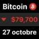 Bitcoin btc sous 80000