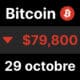 Bitcoin btc sous 80000