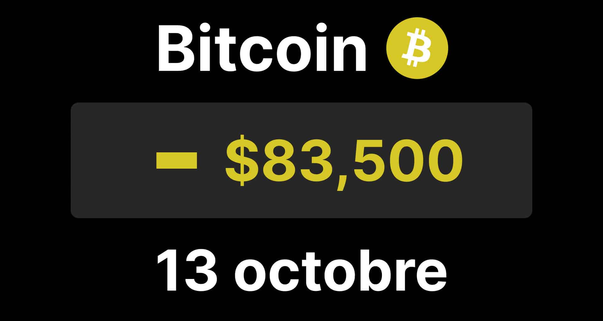 Bitcoin rebond 83